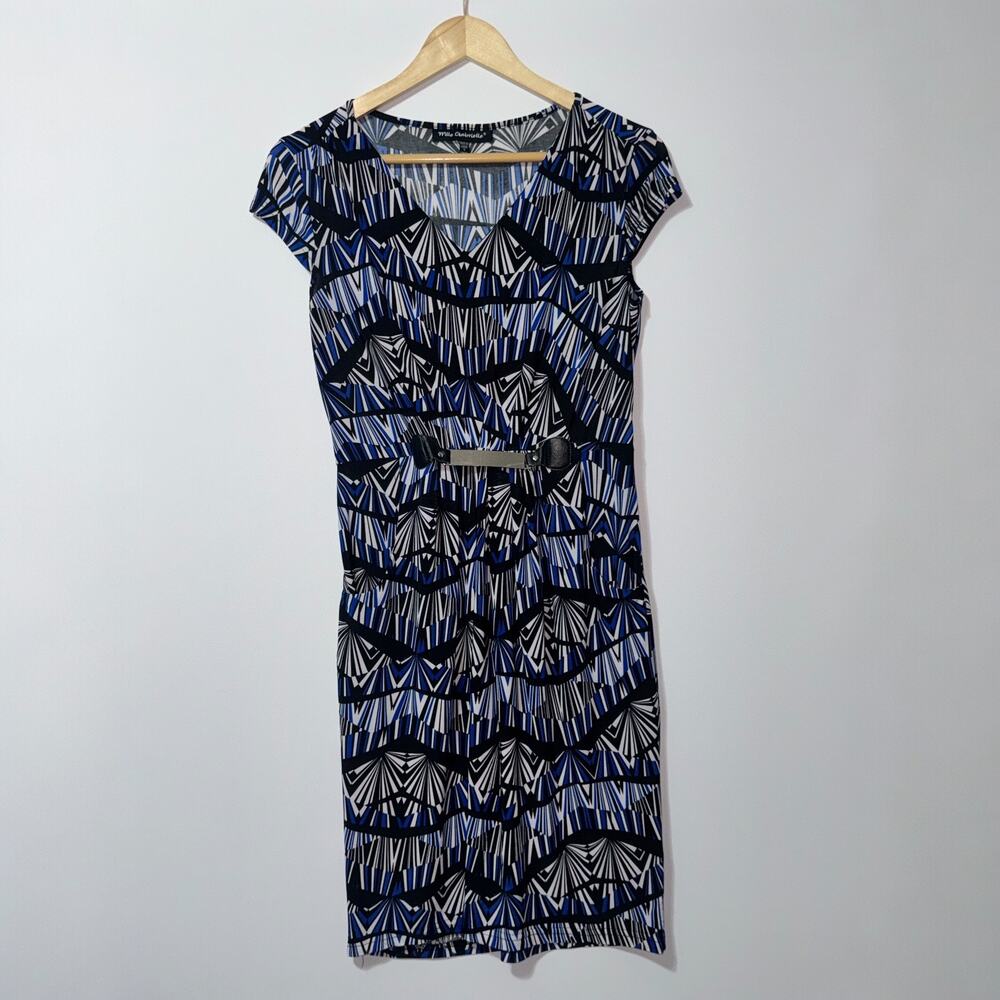 Mlle Gabrielle black & blue dress size small